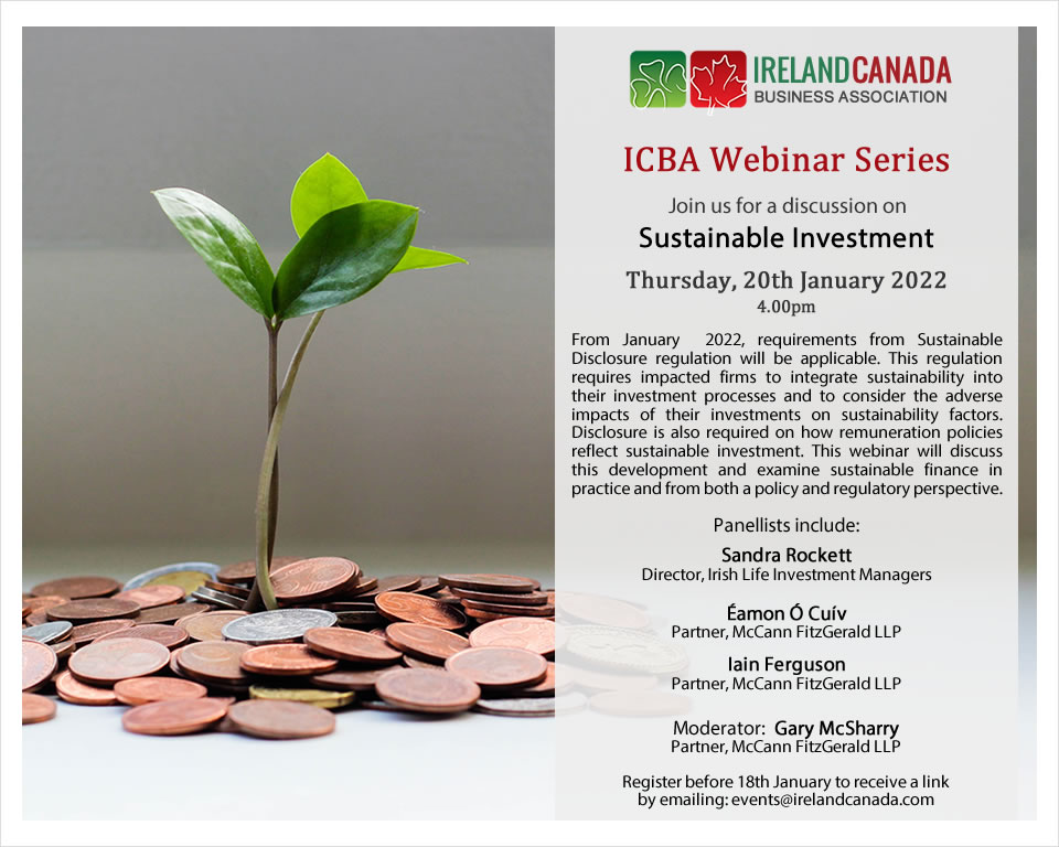 ICBA Webinar 2022 Sustainable Investment