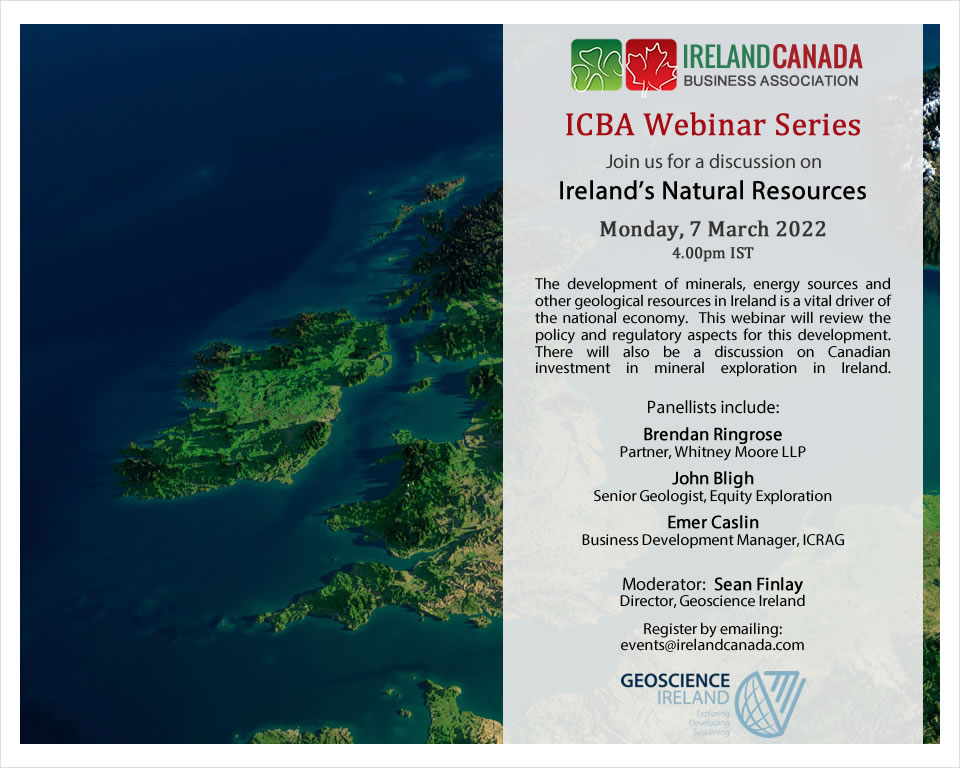 Ireland's Natural Resource ICBA Webinar in association with Geoscience Ireland